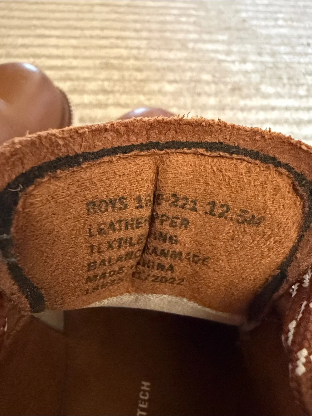 Florsheim Boy’s Cognac Leather Casual Lace-Up Shoes
